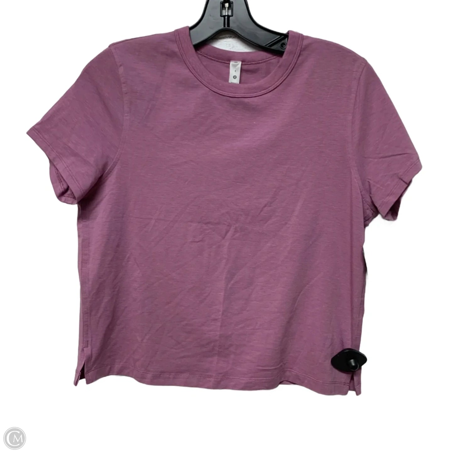 Athletic Top Short Sleeve By Lululemon In Pink, Size: S