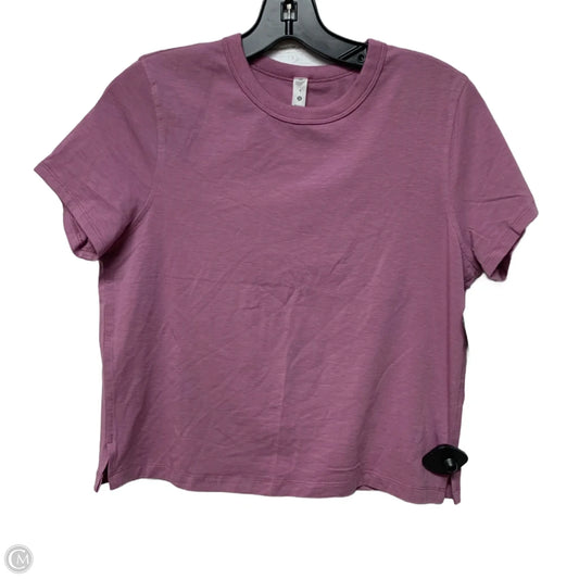 Athletic Top Short Sleeve By Lululemon In Pink, Size: S
