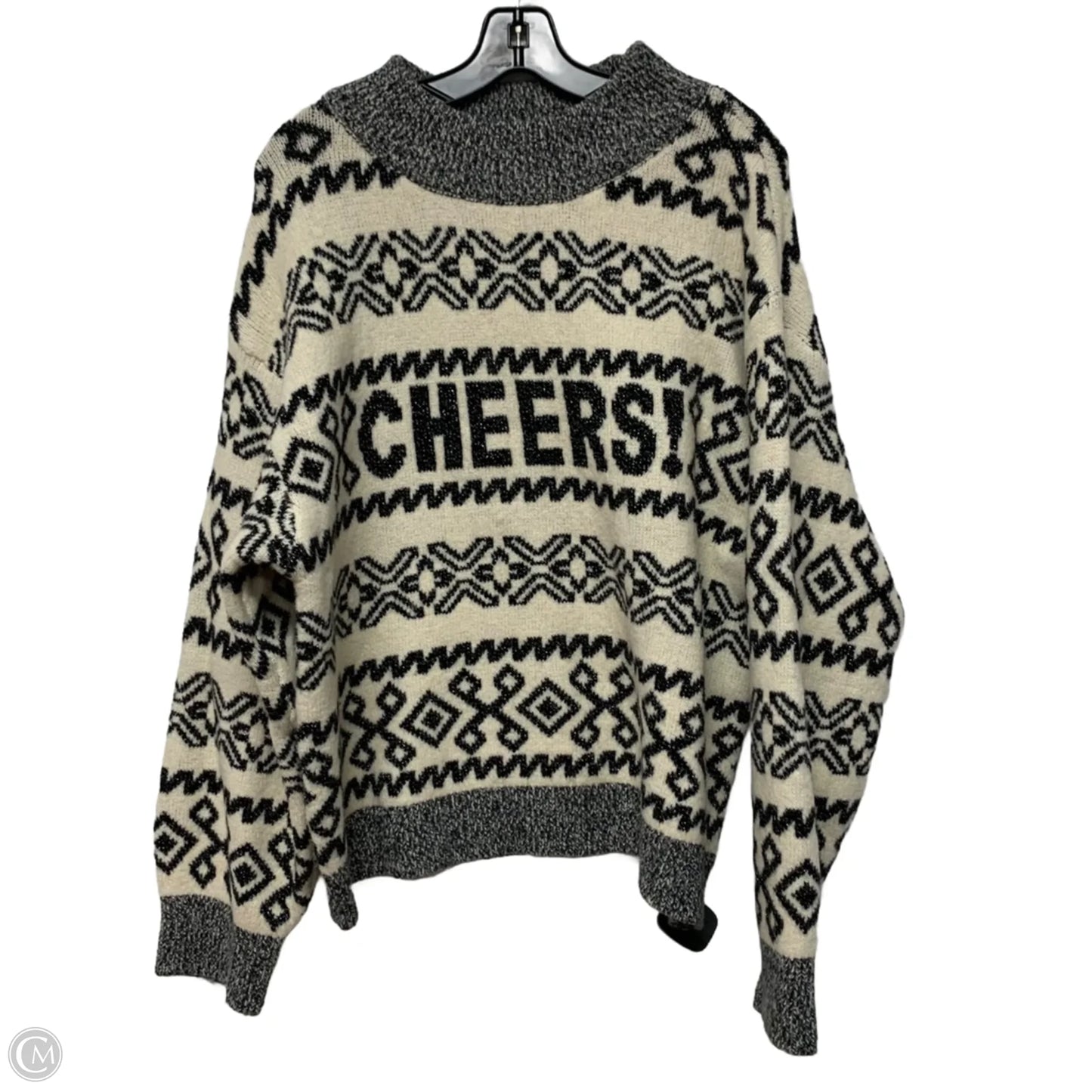 Sweater By A New Day In Black & Cream, Size: Xl