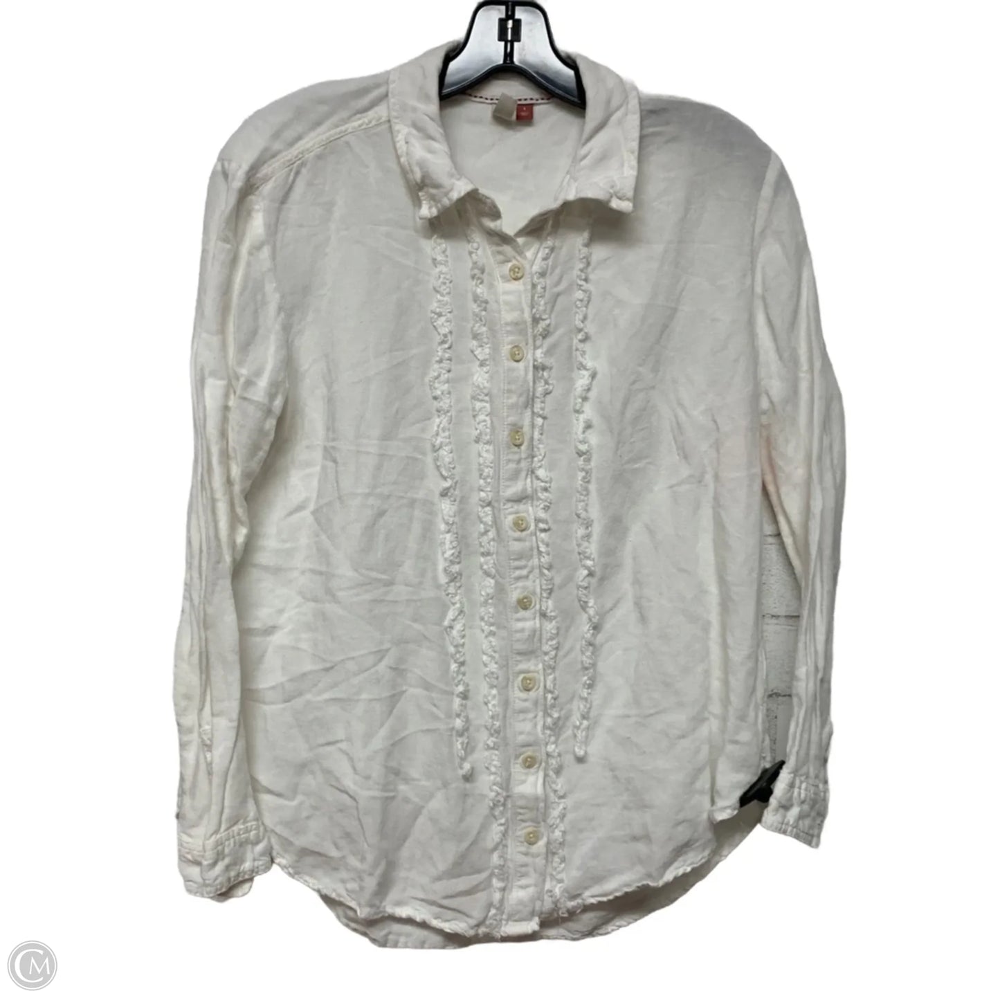 Top Long Sleeve By Pilcro In White, Size: S