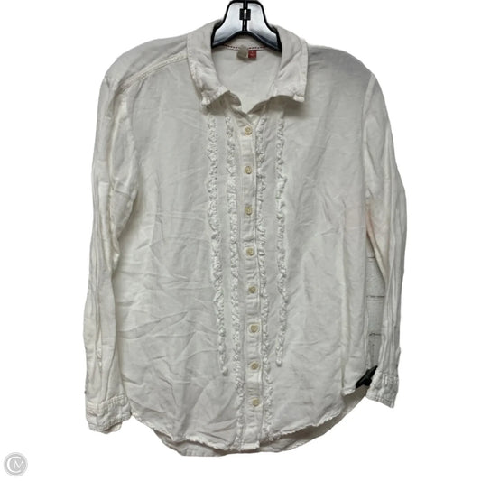 Top Long Sleeve By Pilcro In White, Size: S