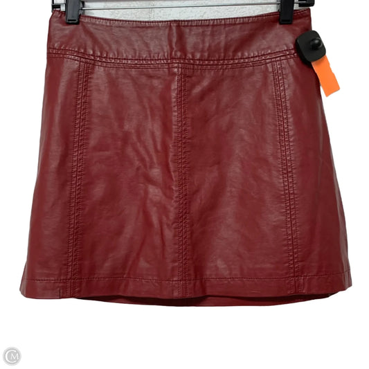 Skirt Mini & Short By Free People In Red, Size: S