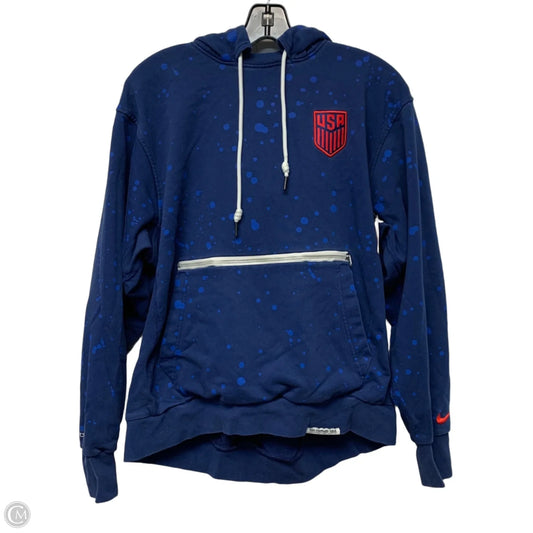 Athletic Sweatshirt Hoodie By Nike Apparel In Blue, Size: M