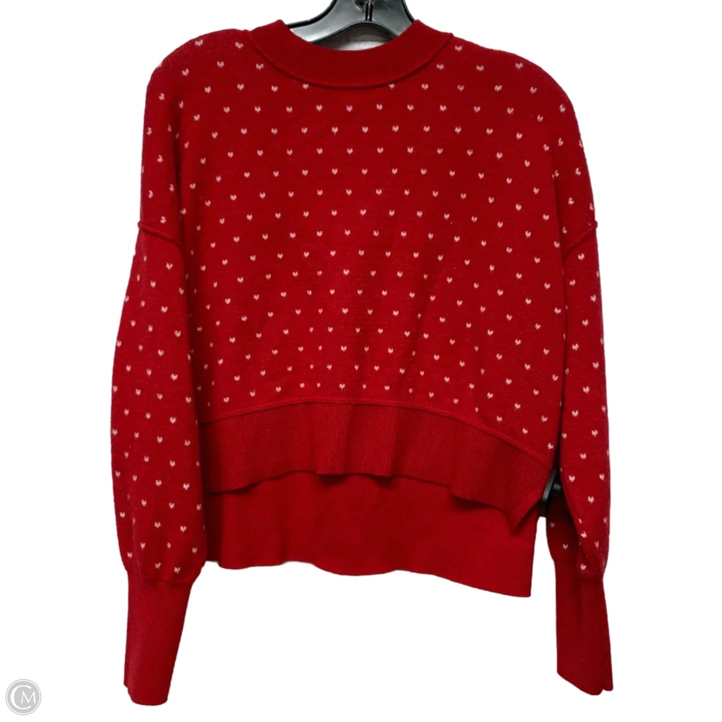 Sweatshirt Crewneck By Pink Rose In Red, Size: S