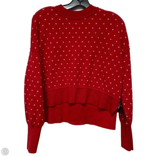 Sweatshirt Crewneck By Pink Rose In Red, Size: S