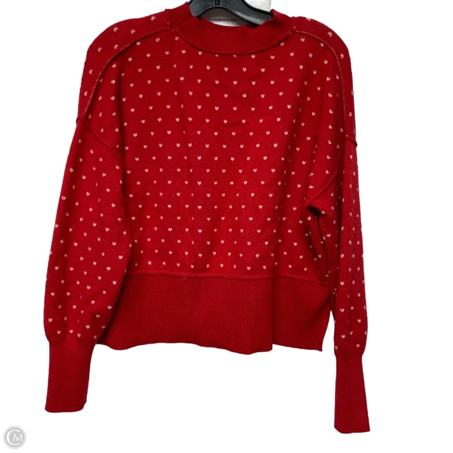 Sweatshirt Crewneck By Pink Rose In Red, Size: S