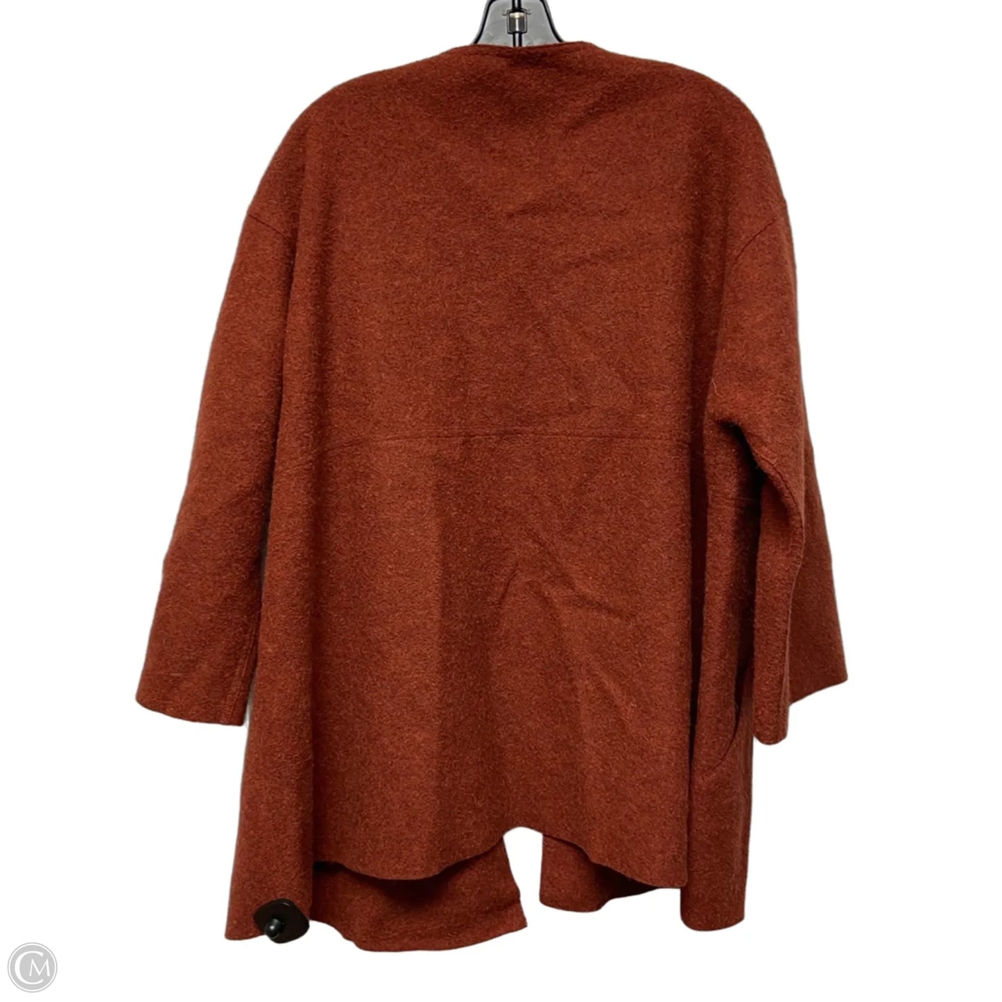 Sweater Cardigan By Eileen Fisher In Orange, Size: 1x