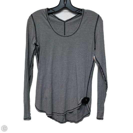 Athletic Top Long Sleeve Crewneck By Lululemon In Striped Pattern, Size: S