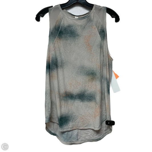 Athletic Tank Top By Lululemon In Grey & Orange, Size: M