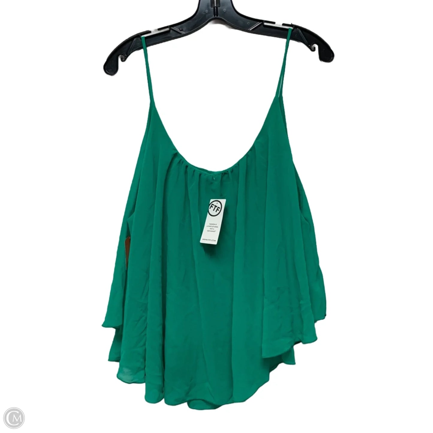 Top Sleeveless By Fashion To Figure In Green, Size: 2x