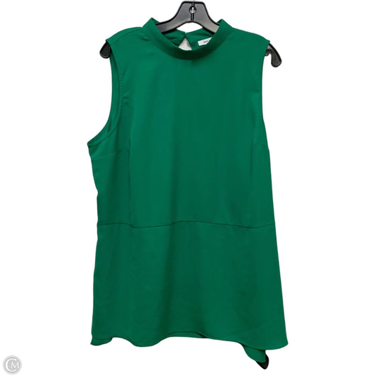 Blouse Sleeveless By Nine West In Green, Size: Xl