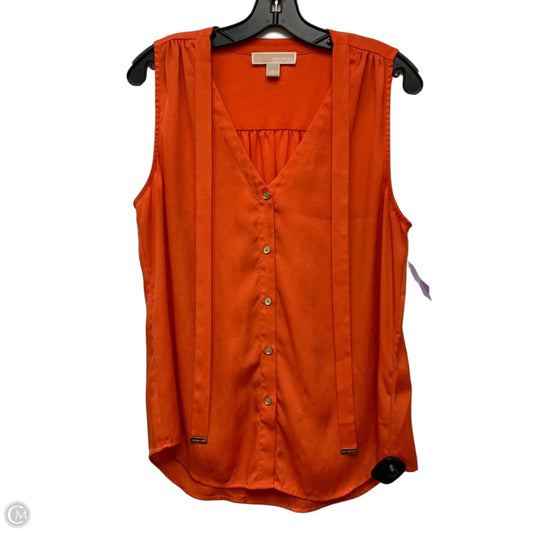 Blouse Sleeveless By Michael By Michael Kors In Orange, Size: L