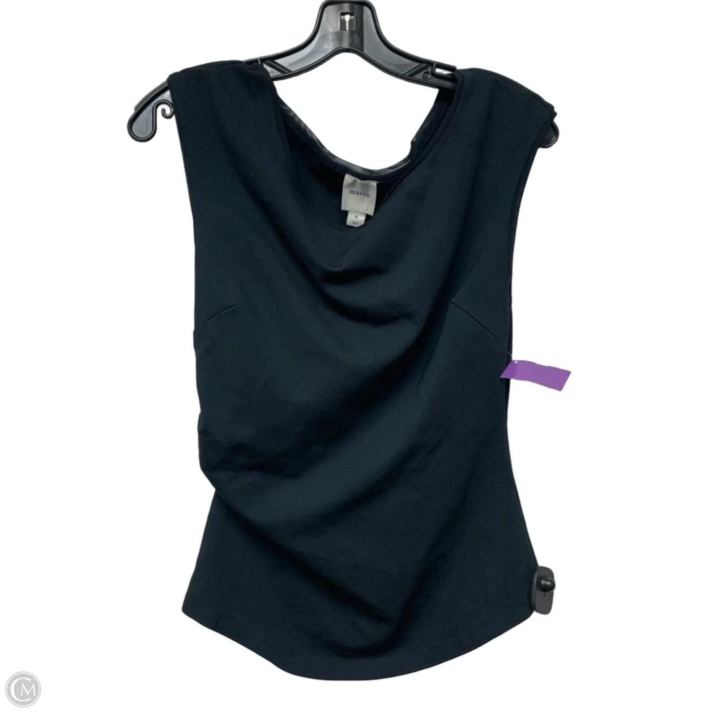 Top Sleeveless By Maeve In Black, Size: M