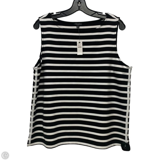 Top Sleeveless By Talbots In Striped Pattern, Size: L