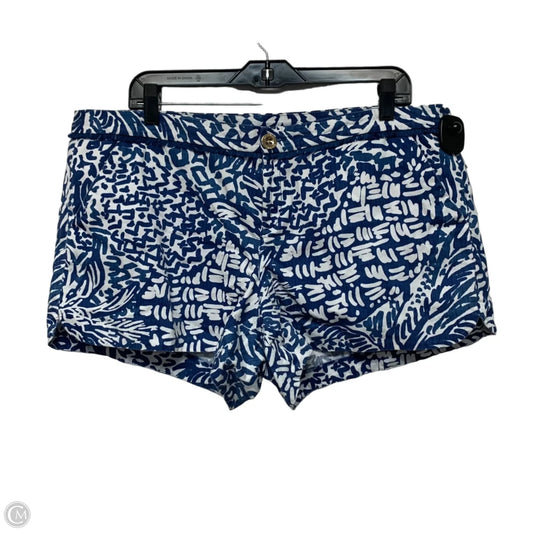 Shorts Designer By Lilly Pulitzer In Blue & White, Size: 16