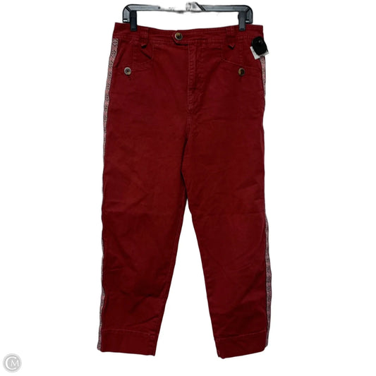 Jeans Straight By Anthropologie In Red, Size: 10