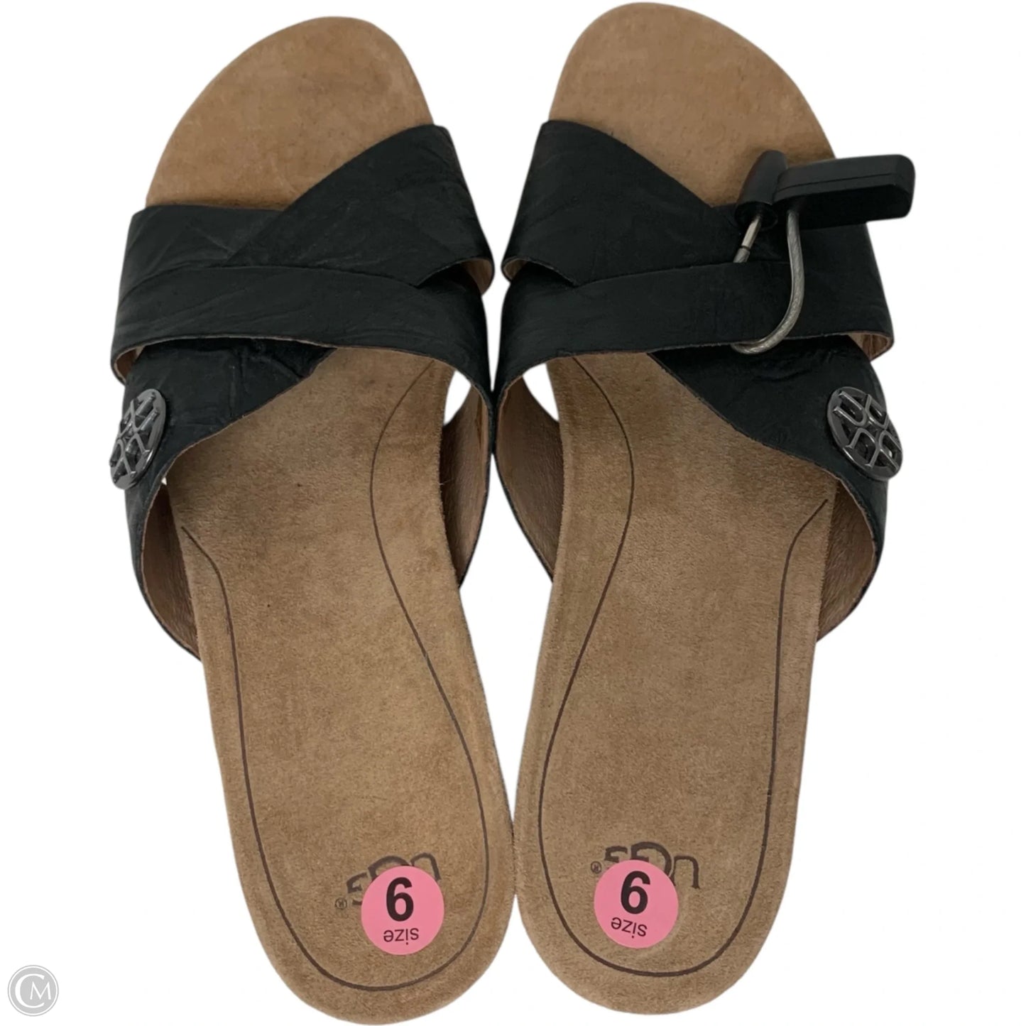 Sandals Designer By Ugg In Black, Size: 9