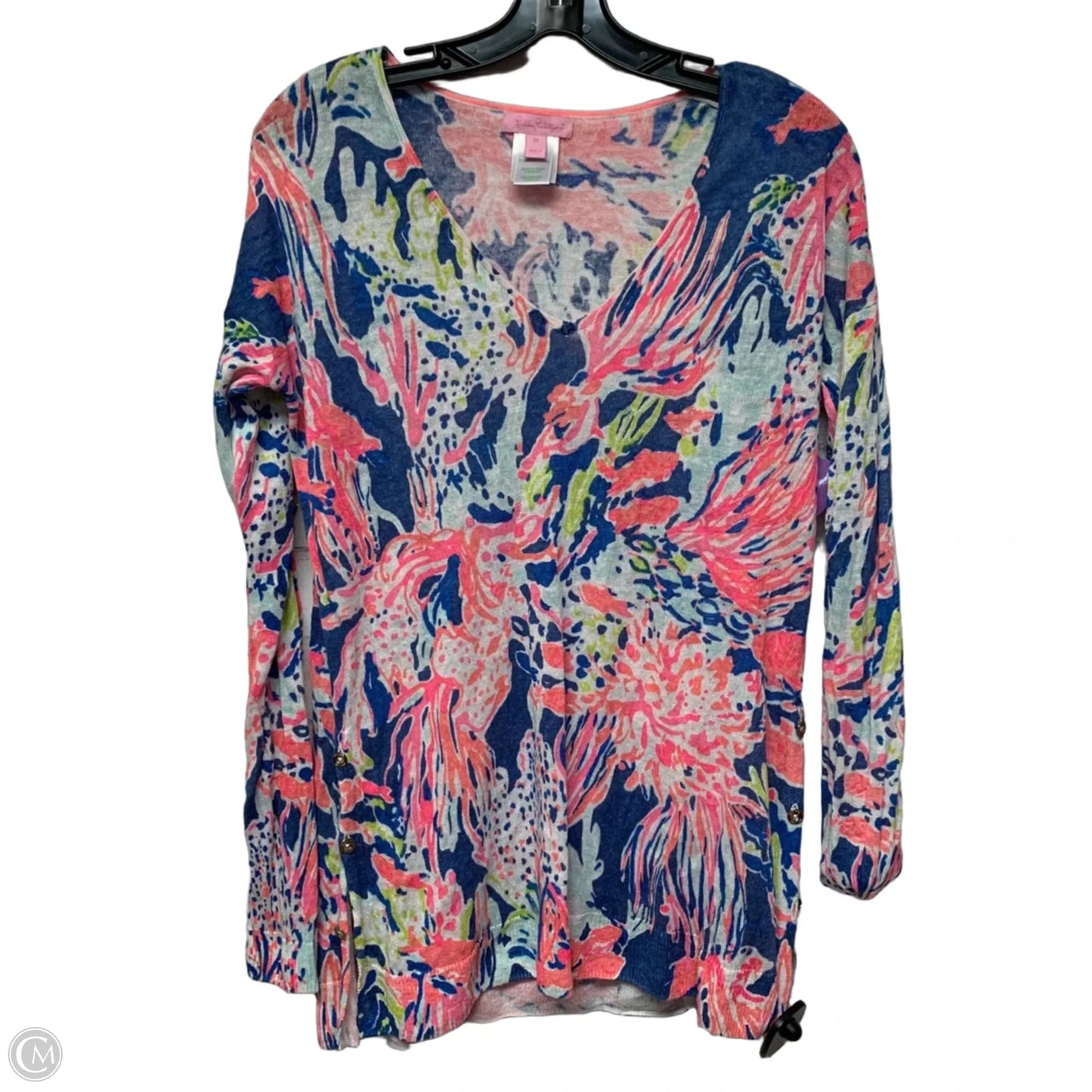 Top Long Sleeve Designer By Lilly Pulitzer In Multi-colored, Size: M