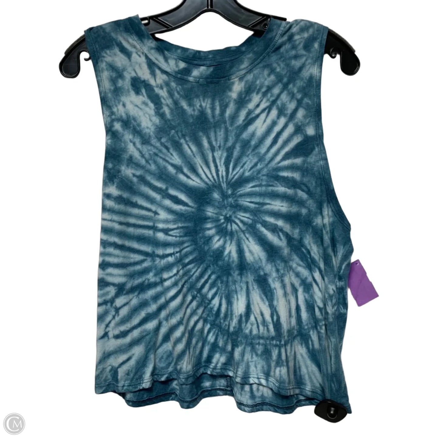 Top Sleeveless By Sage In Tie Dye Print, Size: M