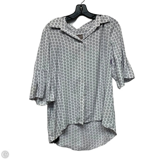 Blouse 3/4 Sleeve By Chicos In Black & White, Size: M