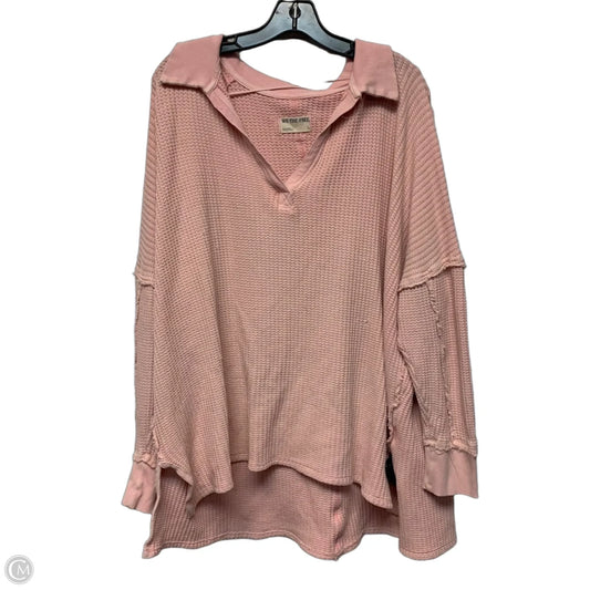 Top Long Sleeve By We The Free In Pink, Size: L