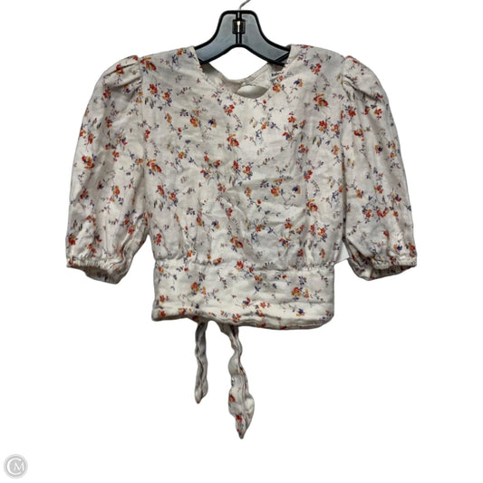Top Short Sleeve By Reformation In Floral Print, Size: Xs
