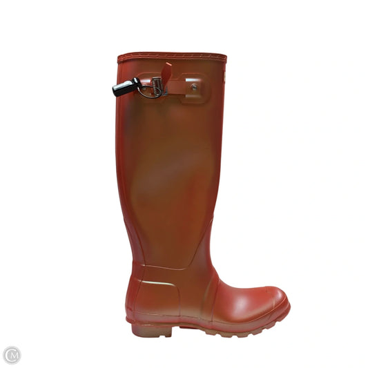 Boots Designer By Hunter In Orange, Size: 8