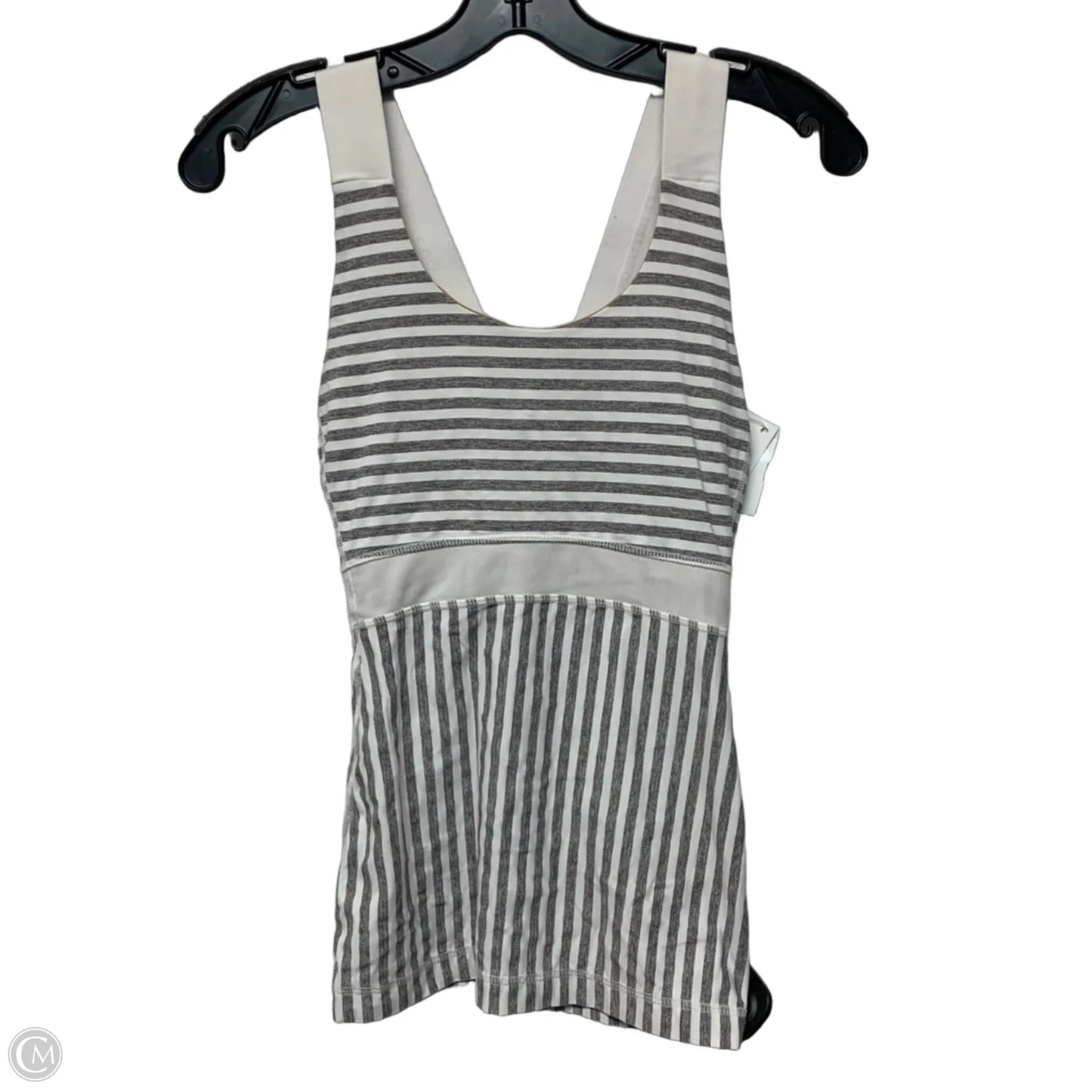 Athletic Tank Top By Lululemon In Grey & White, Size: M