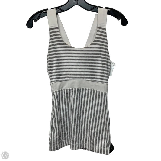 Athletic Tank Top By Lululemon In Grey & White, Size: M