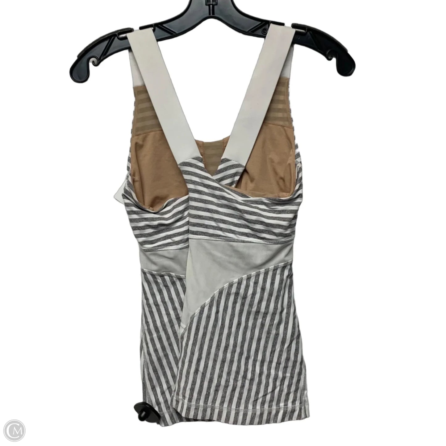 Athletic Tank Top By Lululemon In Grey & White, Size: M
