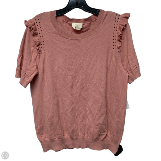 Top Short Sleeve Designer By Kate Spade In Pink, Size: L