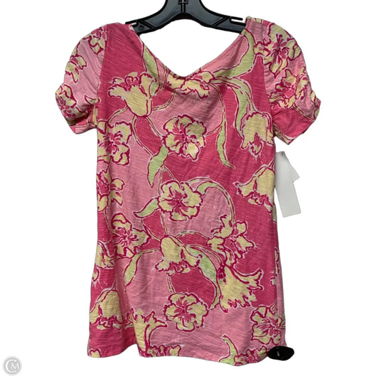Top Short Sleeve Designer By Lilly Pulitzer In Pink, Size: S