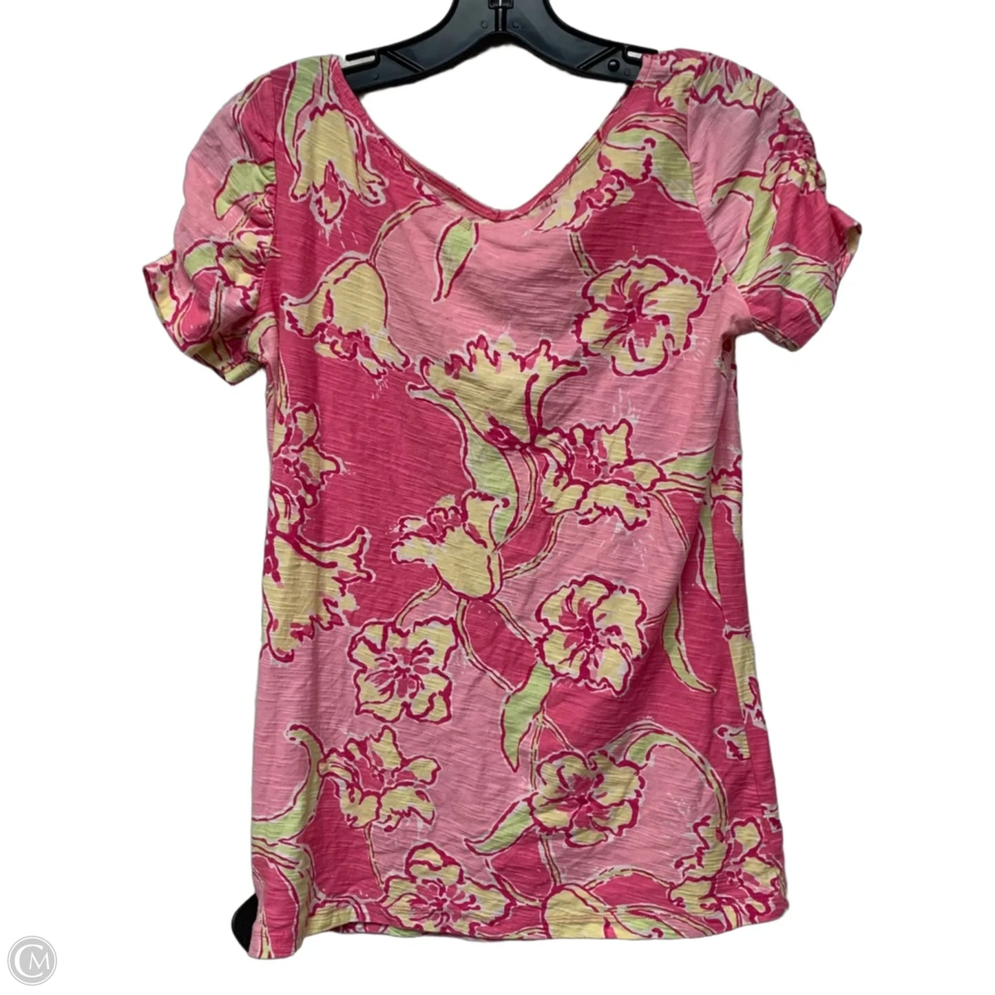 Top Short Sleeve Designer By Lilly Pulitzer In Pink, Size: S