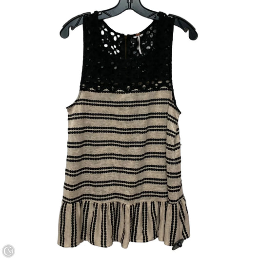 Top Sleeveless By Free People In Black & Cream, Size: L