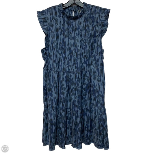 Dress Casual Short By Anthropologie In Blue Denim, Size: L