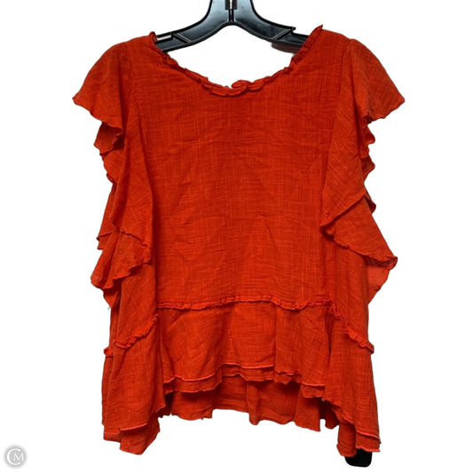 Top Short Sleeve By Maeve In Red, Size: L