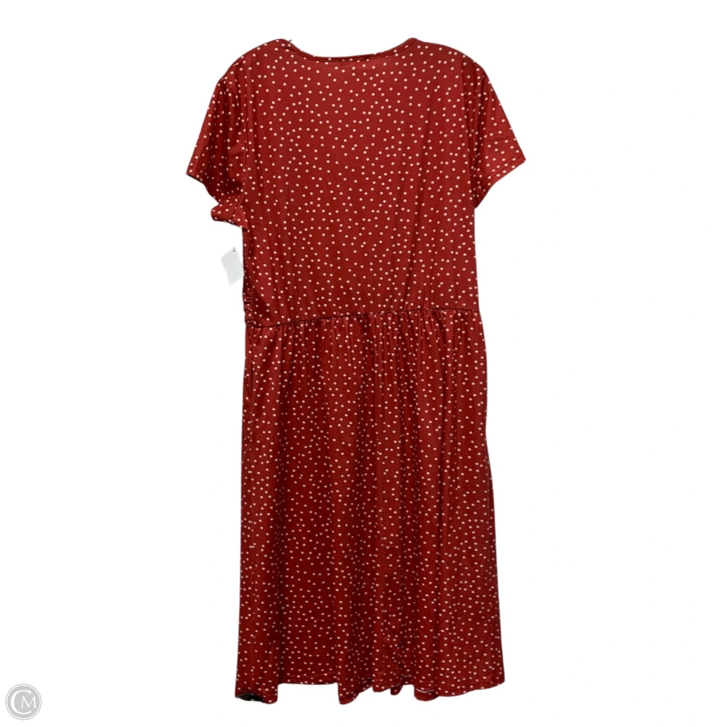 Dress Casual Midi By Ouges In Polkadot Pattern, Size: Xl