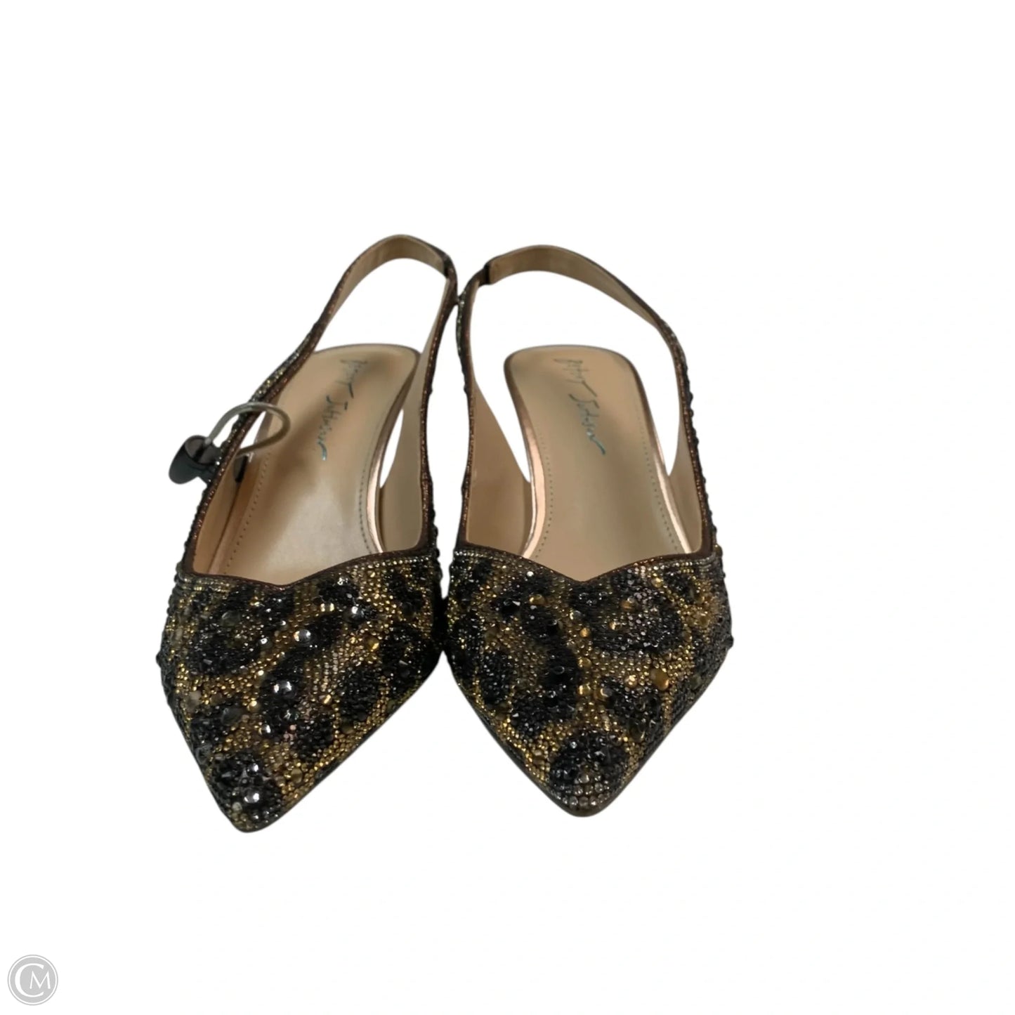 Shoes Heels Stiletto By Betsey Johnson In Black & Gold, Size: 8
