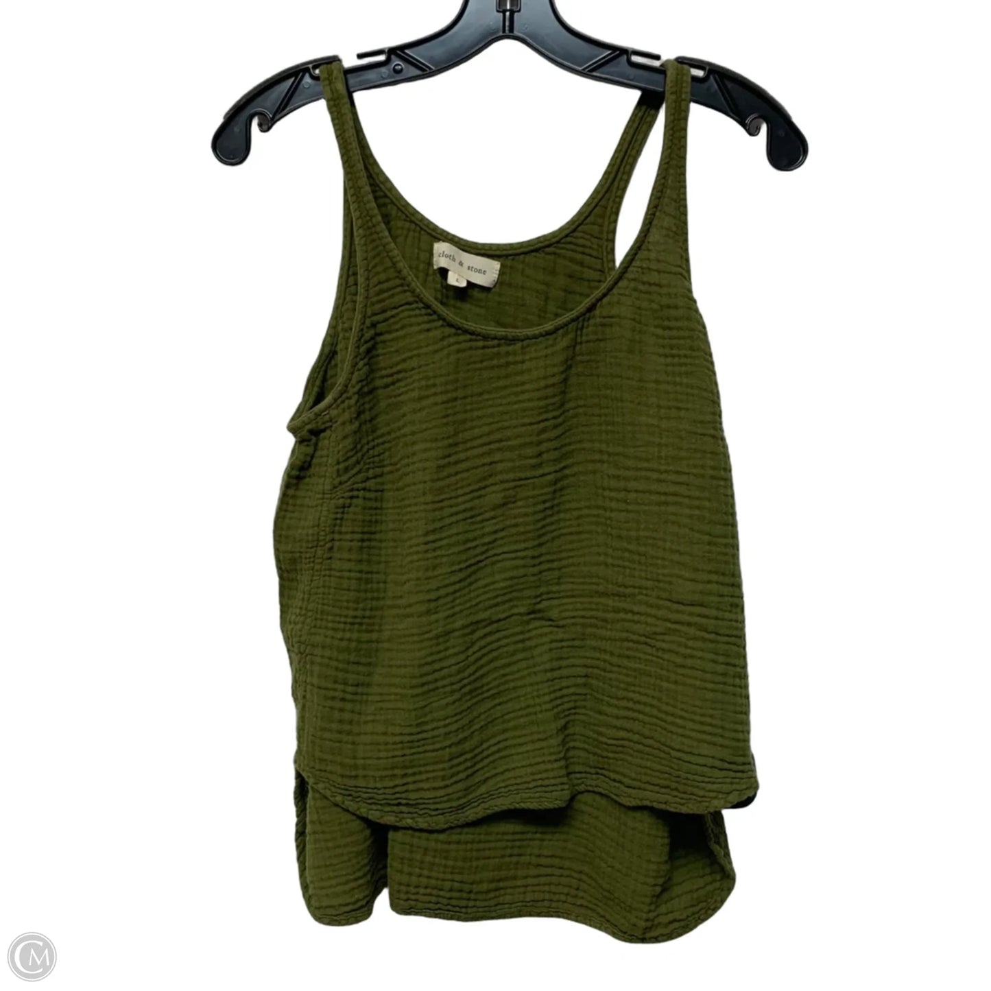 Top Sleeveless By Cloth & Stone In Green, Size: L