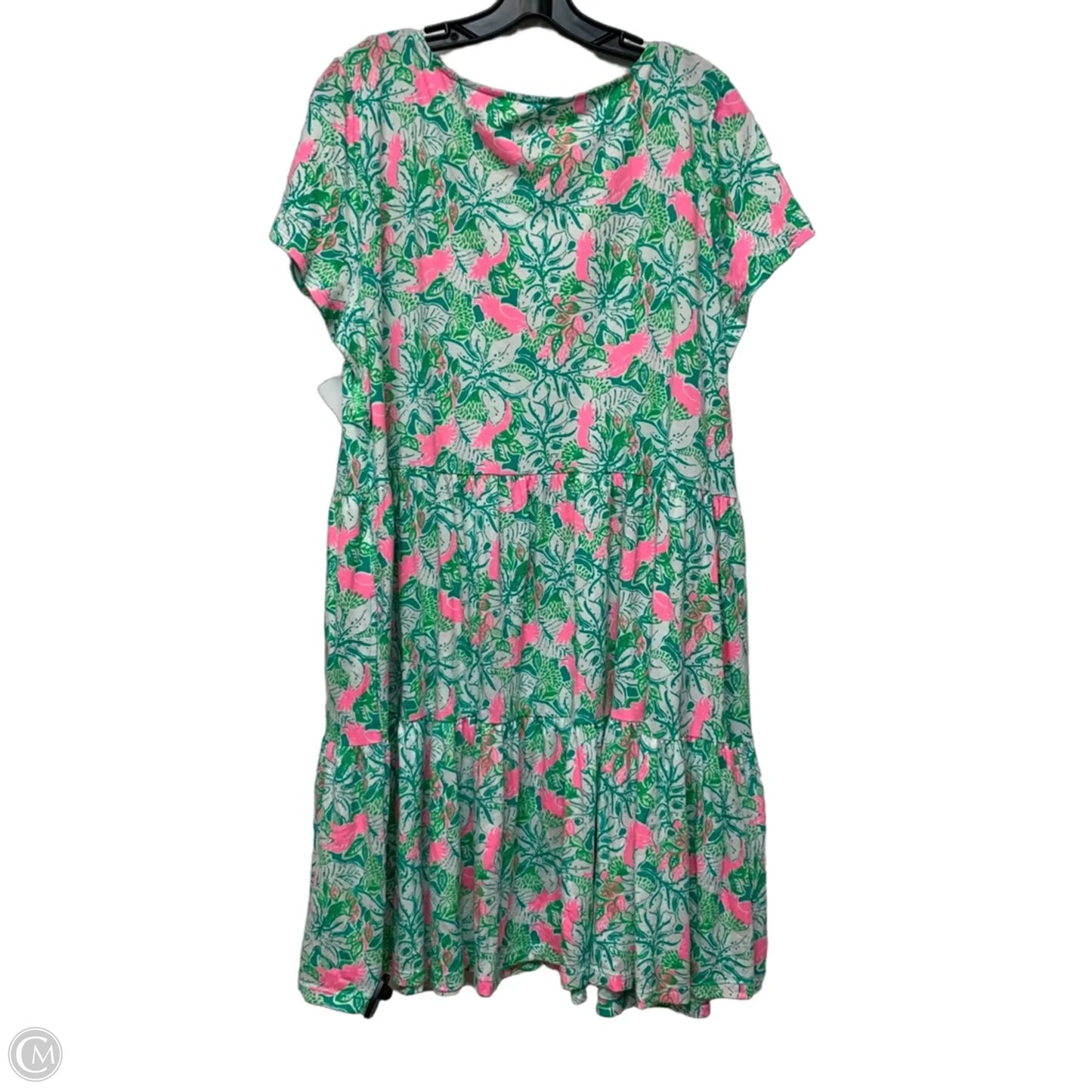 Dress Designer By Lilly Pulitzer In Green & Pink, Size: Xxl