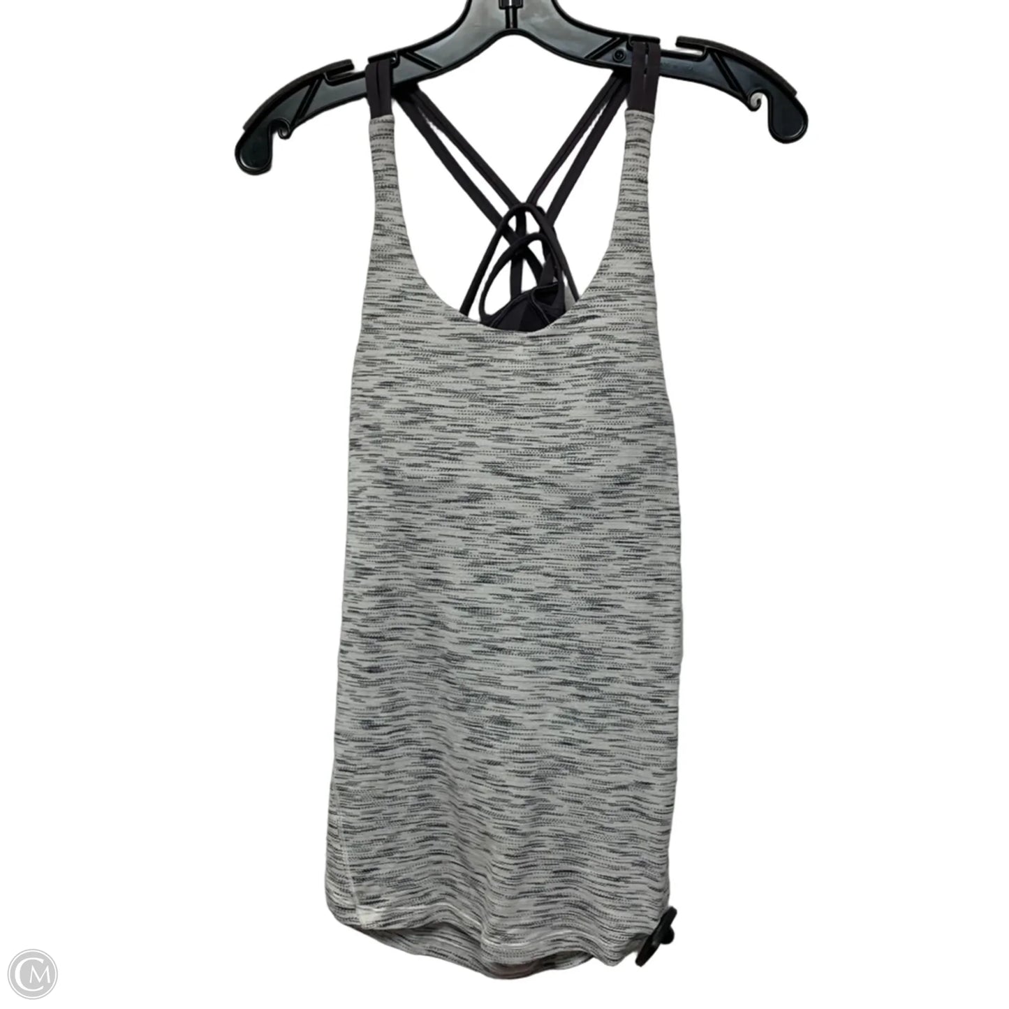 Athletic Tank Top By Lululemon In Grey & White, Size: S