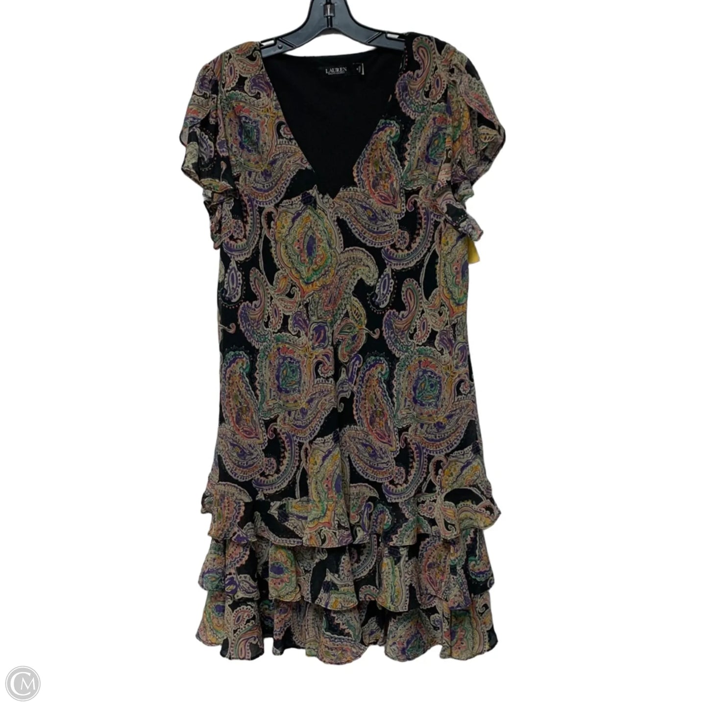 Dress Casual Short By Lauren By Ralph Lauren In Black & Purple, Size: Xl