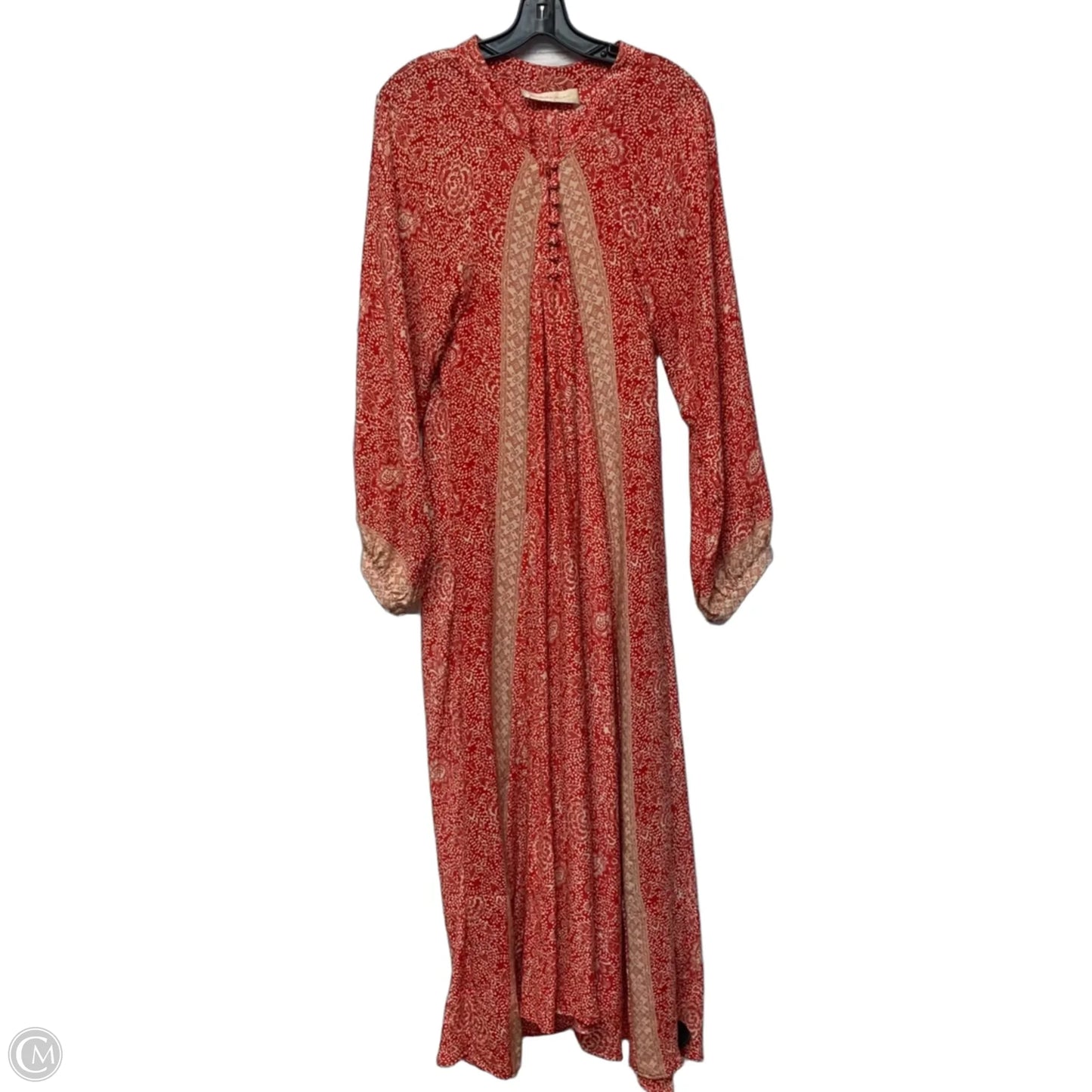 Dress Casual Maxi By Natalie Martin In Cream & Red, Size: L