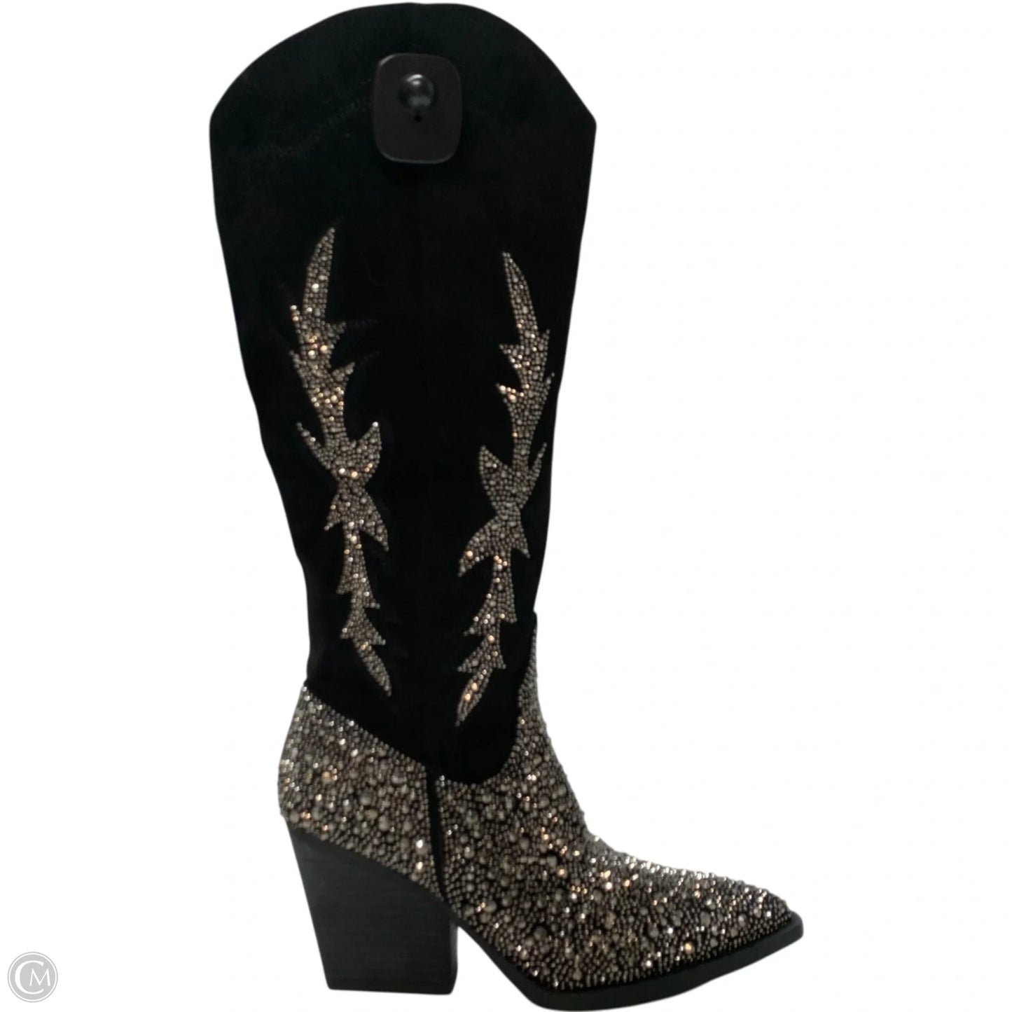 Boots Western By Madden Girl In Black & Silver, Size: 9