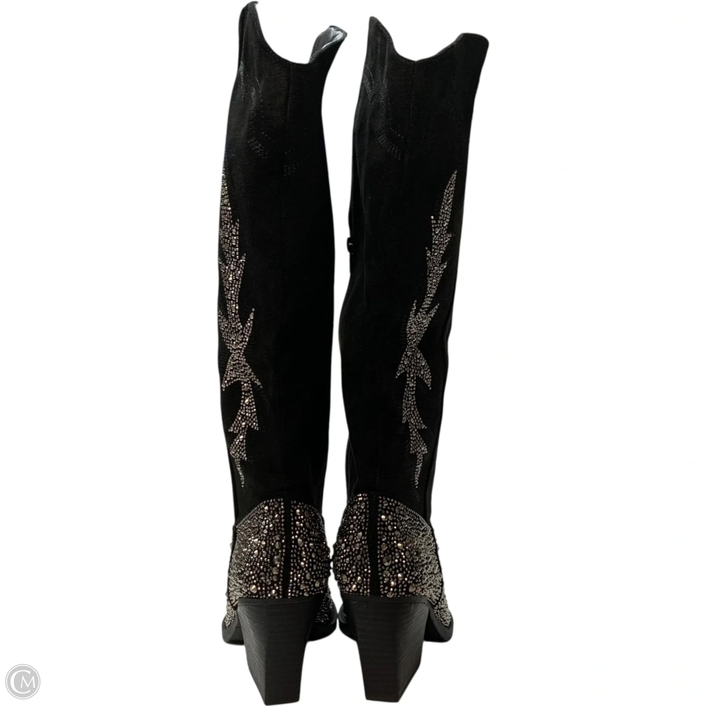 Boots Western By Madden Girl In Black & Silver, Size: 9