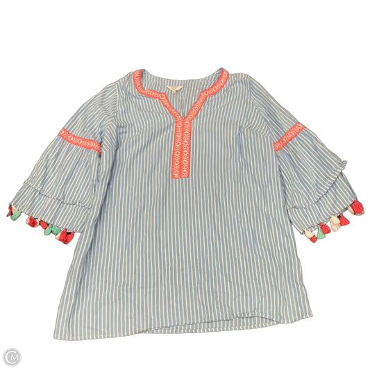 Tunic 3/4 Sleeve By Crown And Ivy In Striped Pattern, Size: 1x