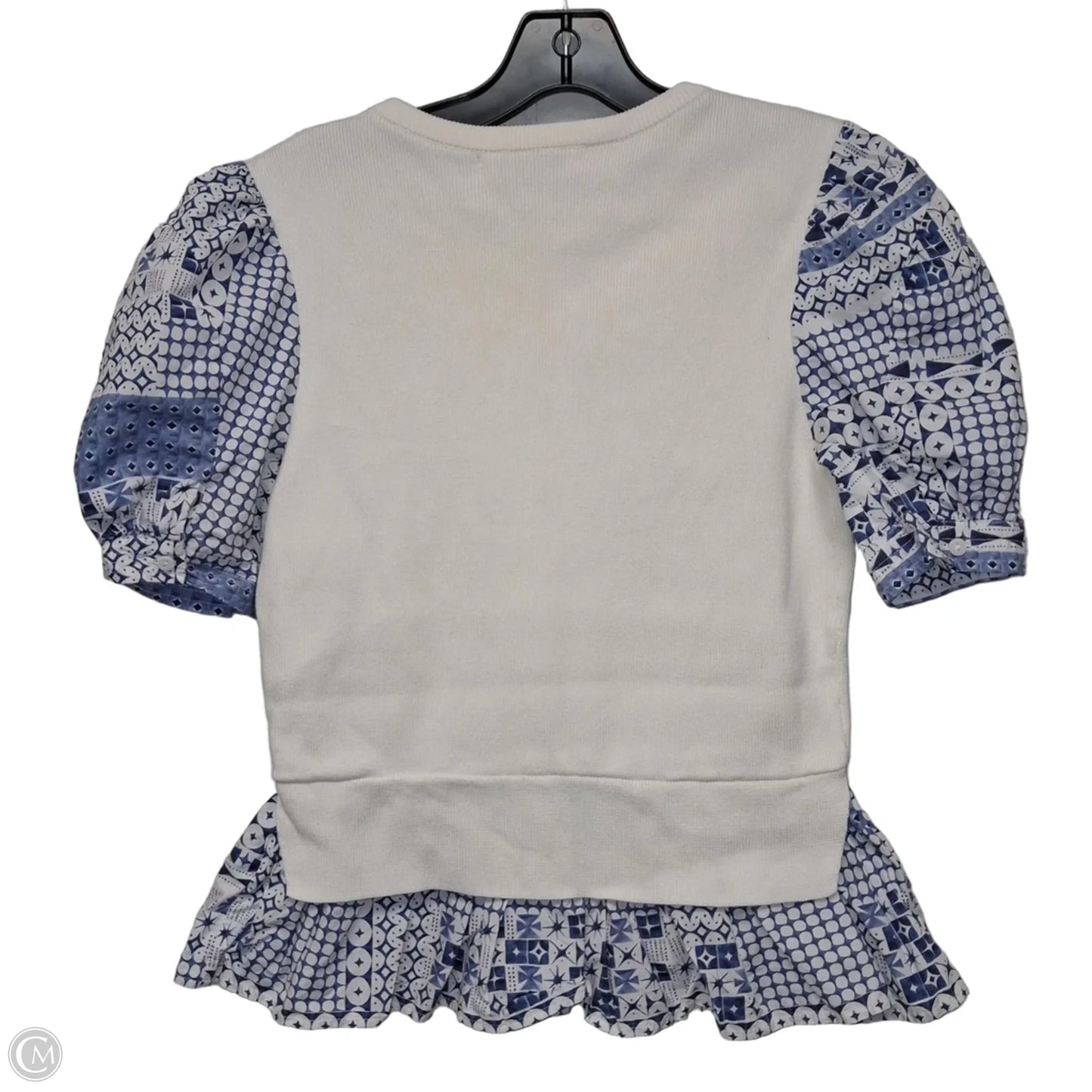 Top Short Sleeve By English Factory In Blue & White, Size: Xs