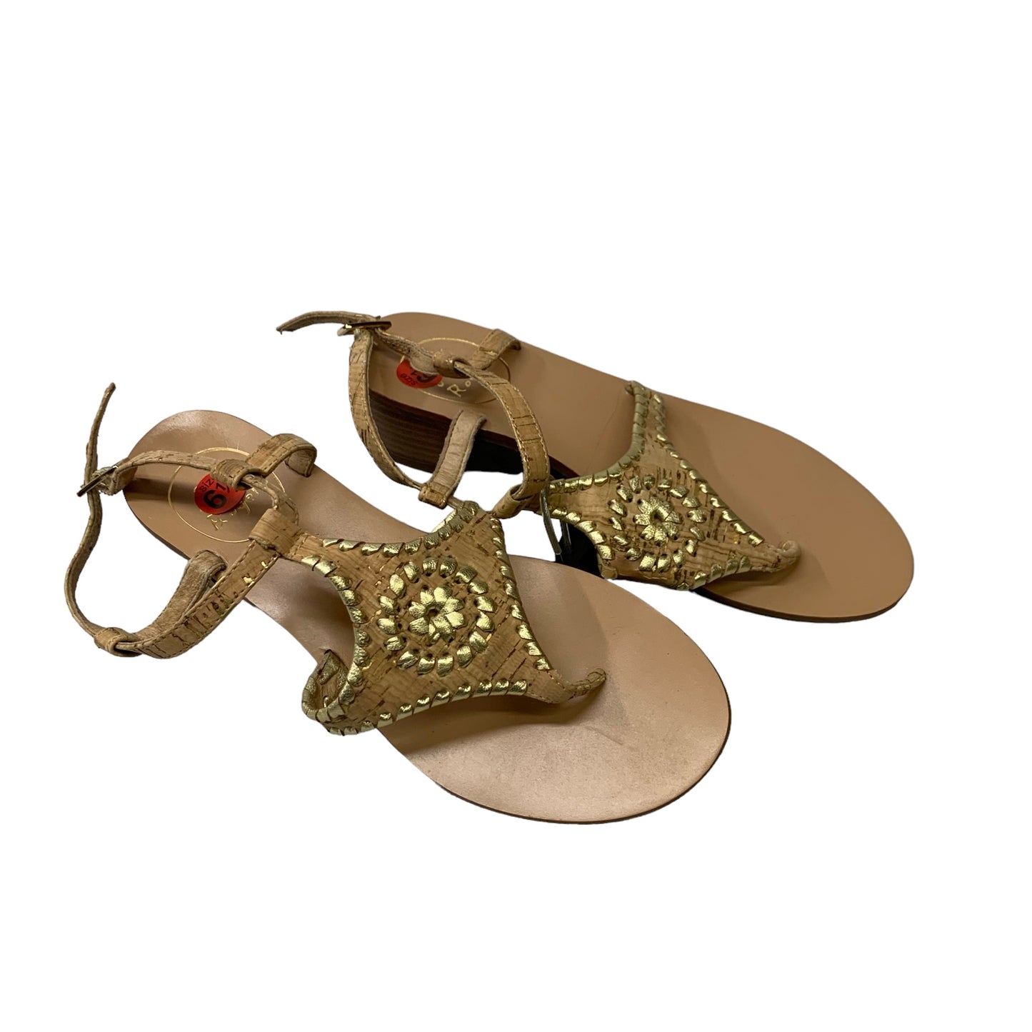 Sandals Designer By Jack Rogers In Brown, Size: 6.5