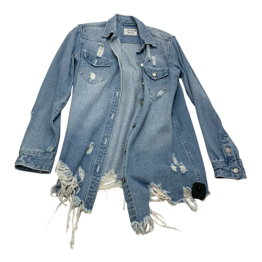 Jacket Denim By American Bazi In Blue Denim, Size: S