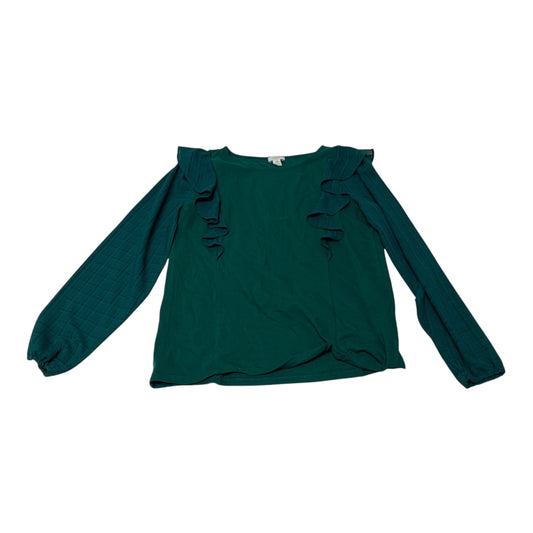 Top Long Sleeve By J. Crew In Green, Size: Xs